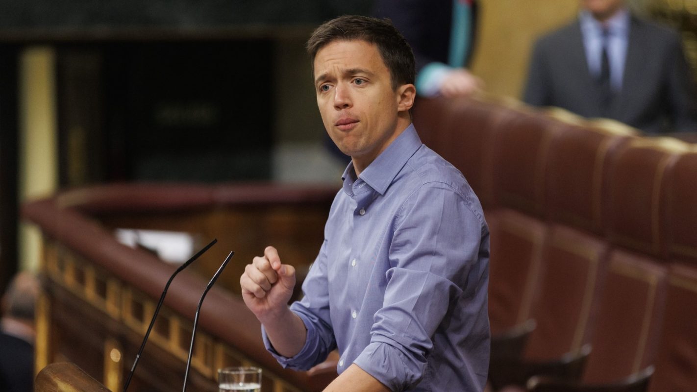 Iñigo Errejón en una de sus intervenciones en el Congreso de los Diputados.