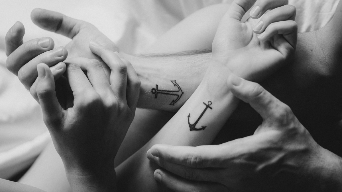 Tatuaje ancla 'old school'